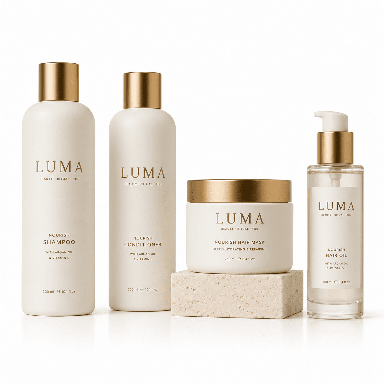 The LUMA Nourish hair care collection